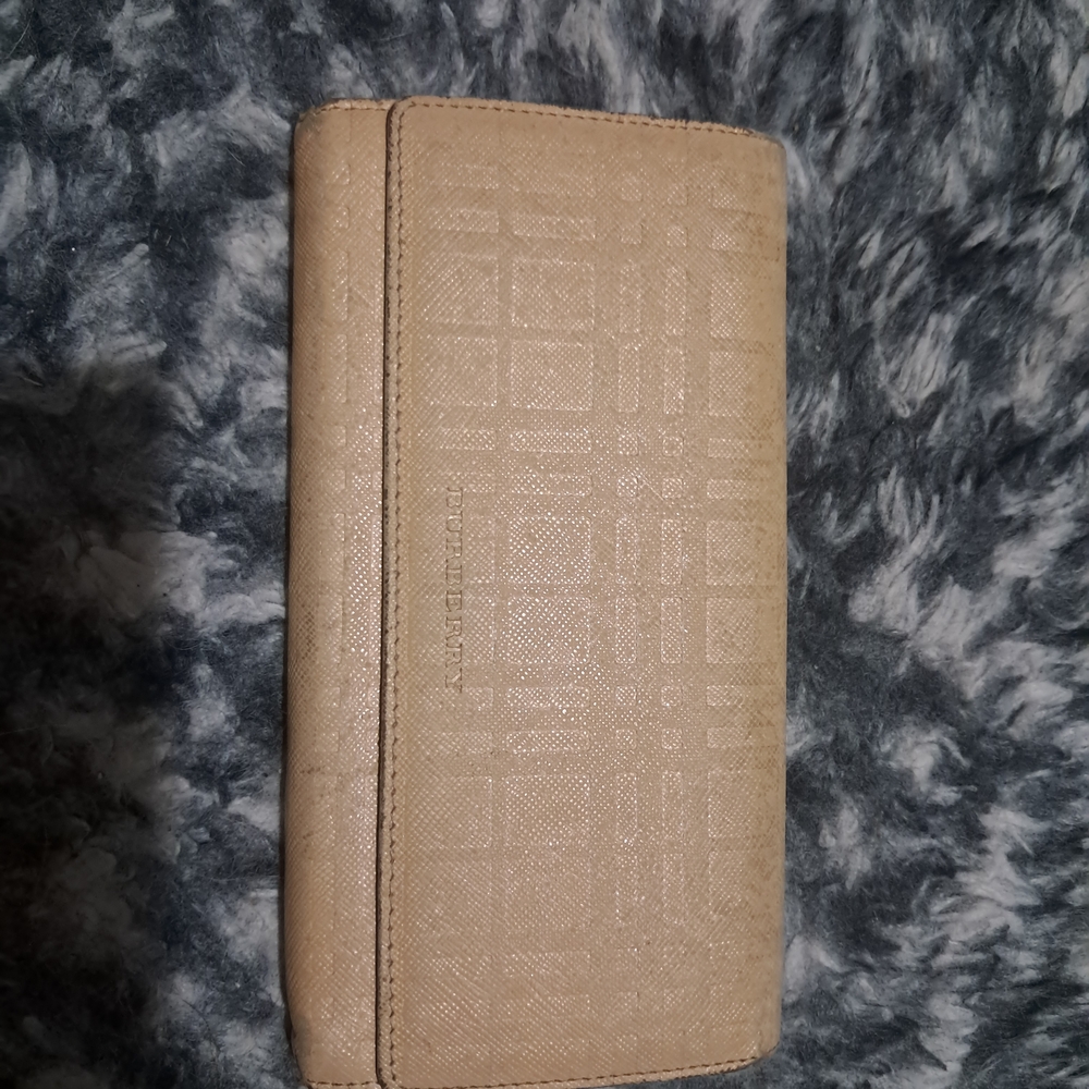 Burberry Beige Textured Wallet